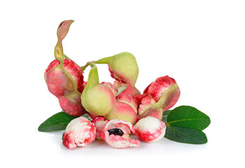 Manila tamarind fruit isolated on white