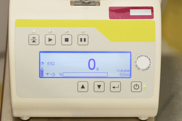 Blood donation process, machine for weighing blood