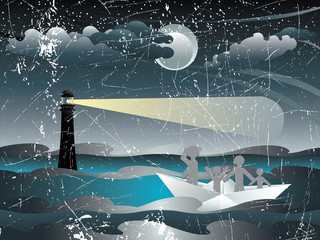 Refugees in Paper Boat