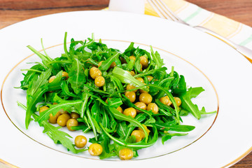 Salad of Arugula and Green Pea