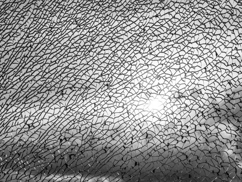 broken glass texture against sunlight