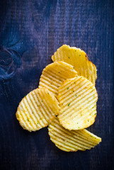 Corrugated potato chips