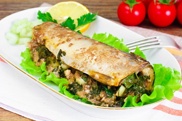 Mackerel Stuffed with Celery and Parsley in a Sauce of Coconut M