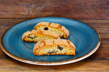 Kantuchchi with Almonds and Raisins, Biscotti ISokated on White