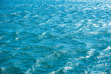 Blue sea for background.