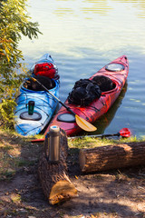 Kayak on open water in the summer.
