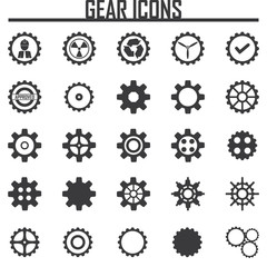 Gear icon set