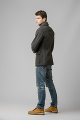 handsome man in a coat