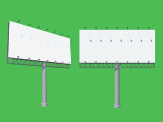 Billboard 3d rendering green screen