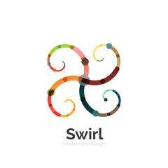 Vector swirl circle logo