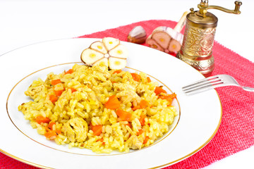 Healthy Food: Pilaf with Meat and Rice