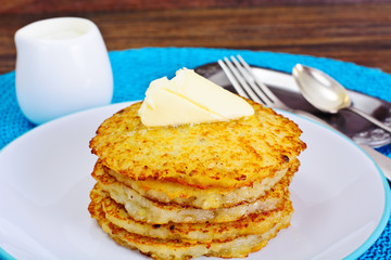 Fried Potato Pancakes. Belarusian and German Cuisine