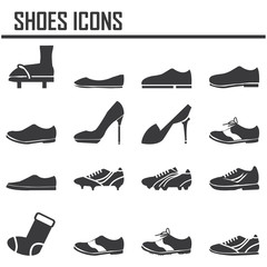 Fototapeta premium shoes icon set