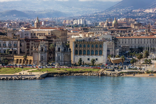 Palermo, Sicily, Italy. Seafront view