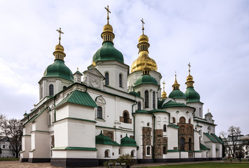 Fototapeta na wymiar Kiev, Ukraine. Saint Sophia Monastery Cathedral, UNESCO World He