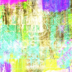 Grunge colorful texture background. Blue, yellow, red and green tones.