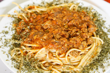 bolognese spaghetti