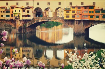 Foto op Plexiglas Ponte Vecchio, Florence, Italië © neirfy