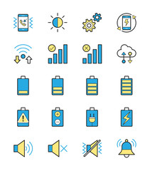 Mobile Phone Notification icon, Monochrome color - Vector Illustration