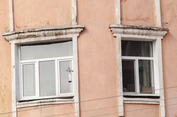 Fototapeta na wymiar window, bricks Old house