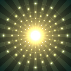 Abstract bright background - neon illustration (explosion)