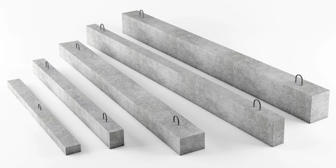 Reinforsed concrete beams. 3d rendering - 106864461