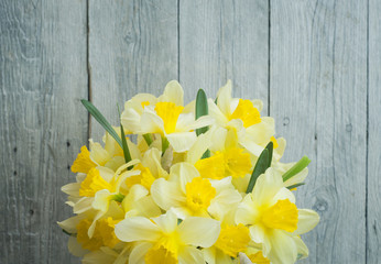 Fototapeta premium still life with a bouquet of narcissuses