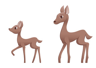 Mother deer and fawn