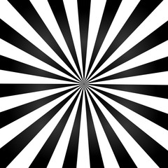 Black color burst background and sun rays