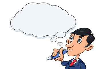 Young businessman thinking 2