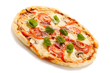 Pizza on white background 