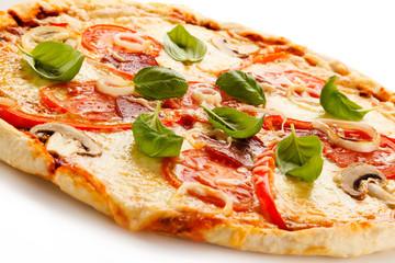 Pizza on white background 