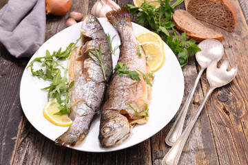 grilled fish,trout