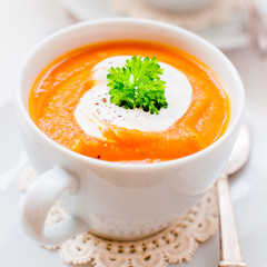 Cream Carrot Soup in a Cup