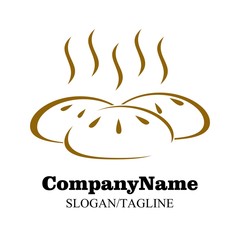 Fototapeta premium Bread Cupcakes Bakery Logo Vector Icon