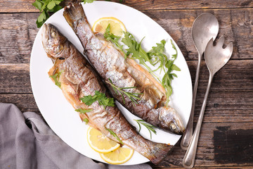 grilled fish,trout