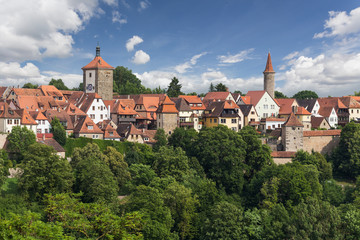 Obraz premium Rothenburg ob der Tauber, picturesque medieval city in Germany,