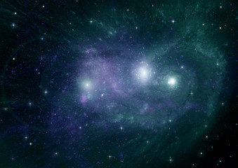 galaxy in a free space