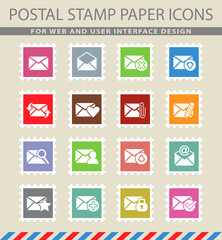 mail and envelope icon set