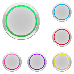 Set of round web buttons
