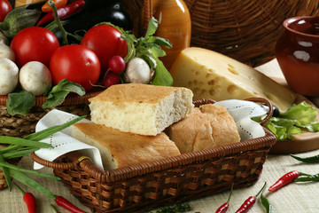 bread and vegetables