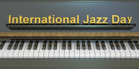 International Jazz Day concept , 3D rendering