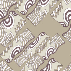 Seamless abstract geometric pattern in retro memphis group style 1