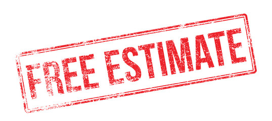 Free Estimate red rubber stamp on white
