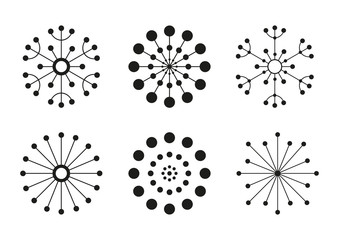 Symbol Kreise, Schnee, Pusteblume