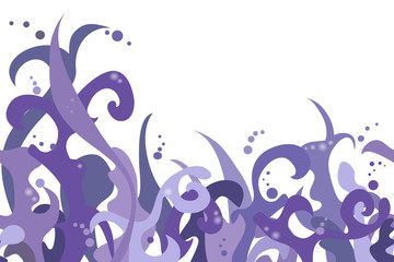 Horizontally Seamless violet ornament for your design