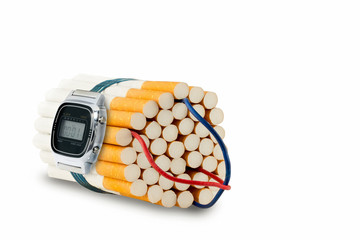 Cigarettes like a time bomb