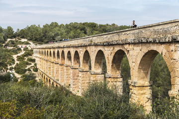 Obraz premium Roman aqueduct in Tarragona, Spain