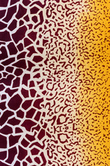 texture of print fabric striped giraffe and leopard