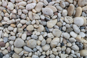 Pebble stones on coastline